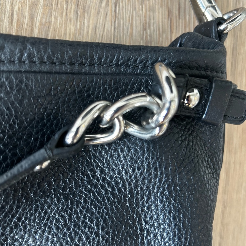 Coach Black Shoulder Bag with Slouchy Hobo Shape and Silver Hardware - Picture 2 of 4